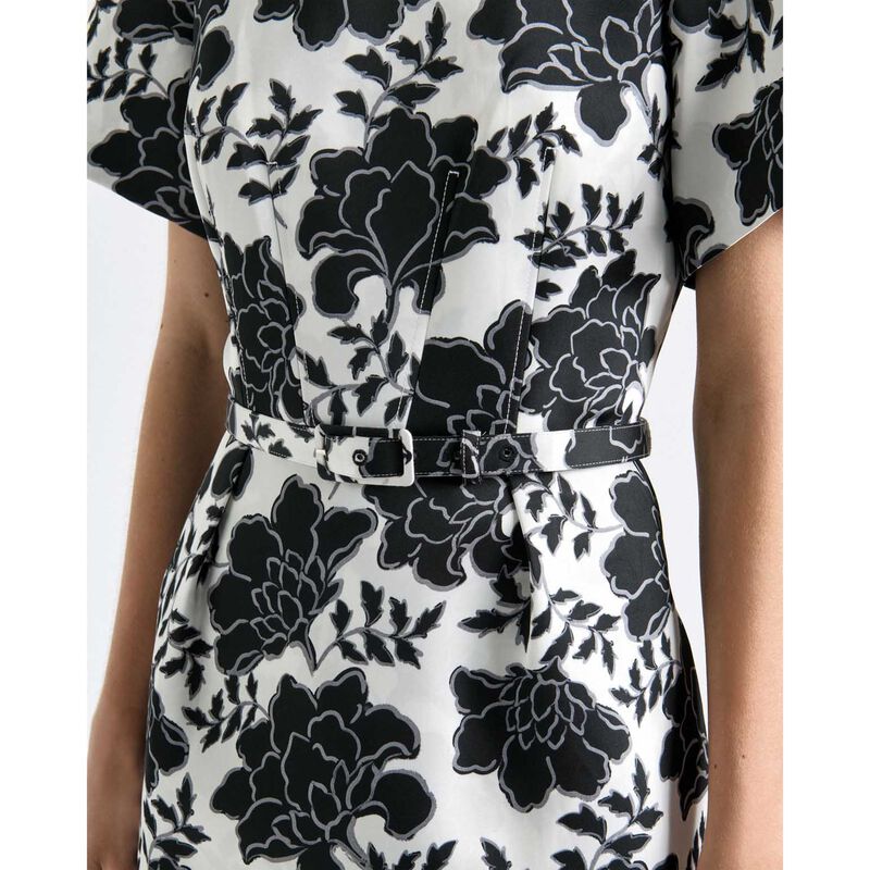 Cue Graphic Floral Satin Mini Dress image number 2